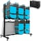 Flash Furniture Black Heavy Duty Large Mobile Chair & Table Cart QIN-SHD245425-GG - alternate 10